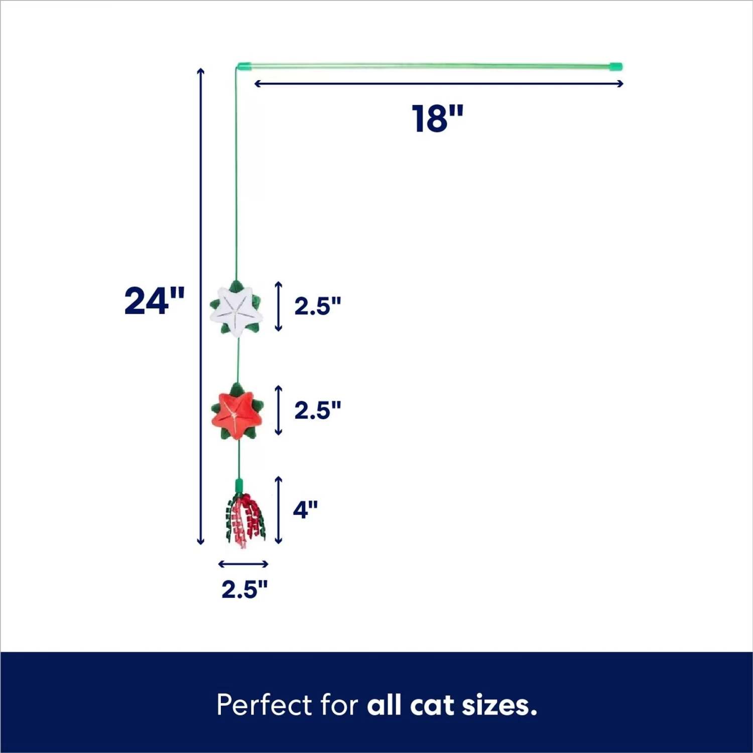 Frisco Winter Flowers Teaser Cat Toy With Catnip 4 Frisco Winter Flowers Teaser Cat Toy With Catnip - Image 2