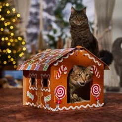 Frisco Holiday Gingerbread House Cardboard Cat House Cat Toy -Pet Cat Supplies Shop 287289 PT4. AC SS1800 V1694813217