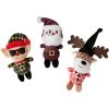 Frisco Holiday Hipster Santa & Friends Plush Cat Toy With Catnip, 3 Count -Pet Cat Supplies Shop 287317 MAIN. AC SS1800 V1632775164