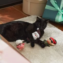 Frisco Holiday Hipster Santa & Friends Plush Cat Toy With Catnip, 3 Count -Pet Cat Supplies Shop 287317 PT3. AC SS1800 V1632774130