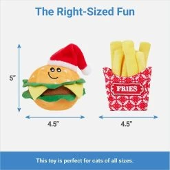 Frisco Holiday Burger & Fries Plush Cat Toy With Catnip, 2 Count 6 Frisco Holiday Burger & Fries Plush Cat Toy With Catnip, 2 Count -Pet Cat Supplies Shop 287901 PT1. AC SS1800 V1637788289