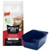 Frisco High Sided Cat Litter Box, Extra Large & World's Best Multi-Cat Unscented Clumping Corn Cat Litter -Pet Cat Supplies Shop 293046 MAIN. AC SS1800 V1619997135