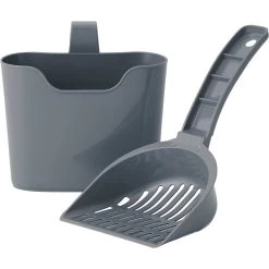 Frisco Plastic Litter Scooper With Caddy & IRIS USA Open Top Litter Box With Scatter Shield -Pet Cat Supplies Shop 298166 PT2. AC SS1800 V1623196049