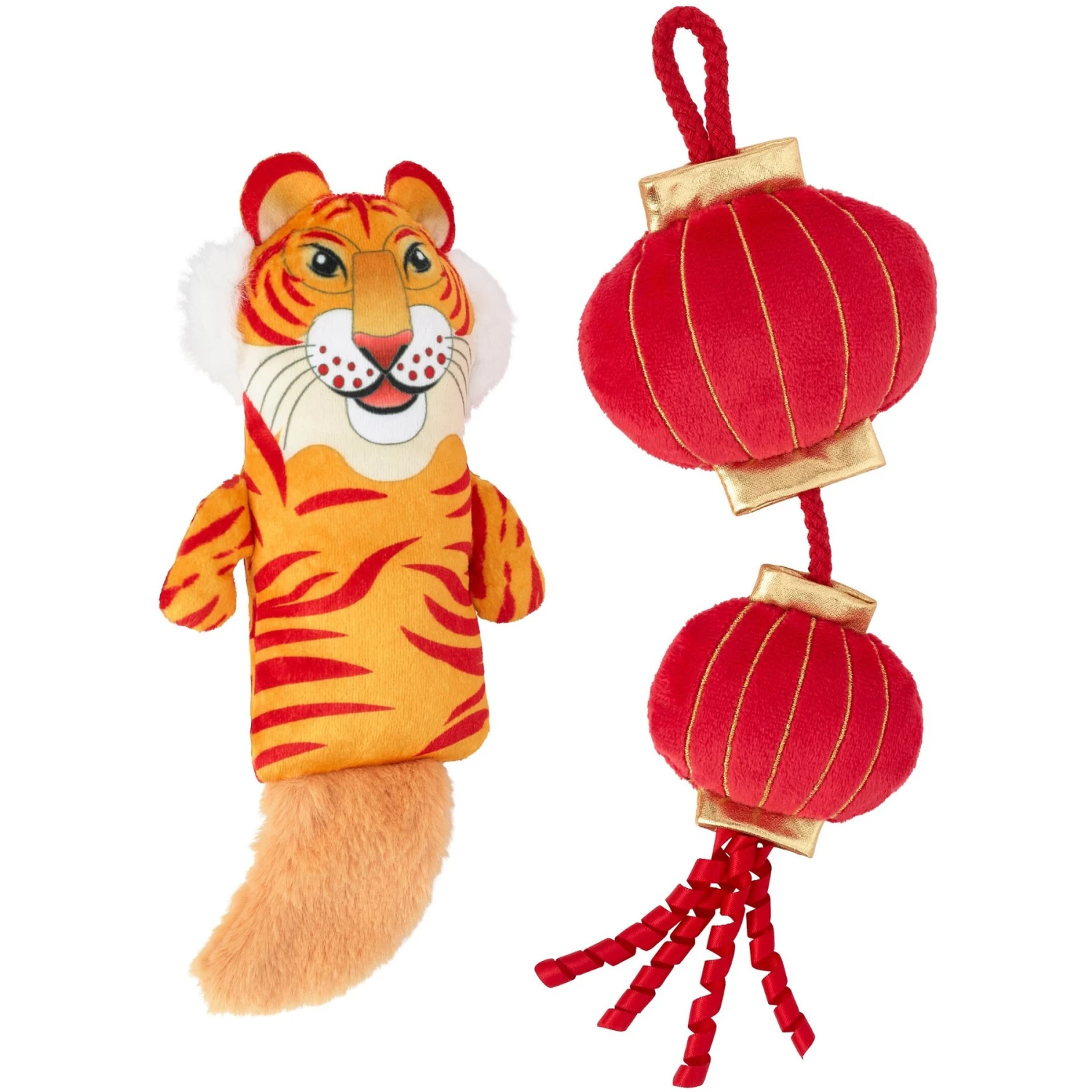 Frisco Lunar New Year Lantern & Tiger Plush Kicker Cat Toy With Catnip 3 Frisco Lunar New Year Lantern & Tiger Plush Kicker Cat Toy With Catnip