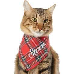Frisco Tartan Plaid Embroidered Personalized Dog & Cat Bandana -Pet Cat Supplies Shop 301157 PT7. AC SS1800 V1628535770