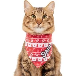 Frisco Fair Isle Personalized Dog & Cat Bandana -Pet Cat Supplies Shop 301357 PT7. AC SS1800 V1628100084