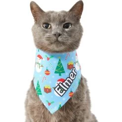 Frisco Snowman & Presents Personalized Dog & Cat Bandana -Pet Cat Supplies Shop 301373 PT7. AC SS1800 V1628100101