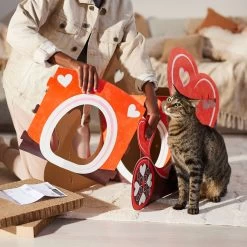 Frisco Valentine Love Carriage Cardboard Cat House, 2-Story -Pet Cat Supplies Shop 301565 PT3. AC SS1800 V1701364873