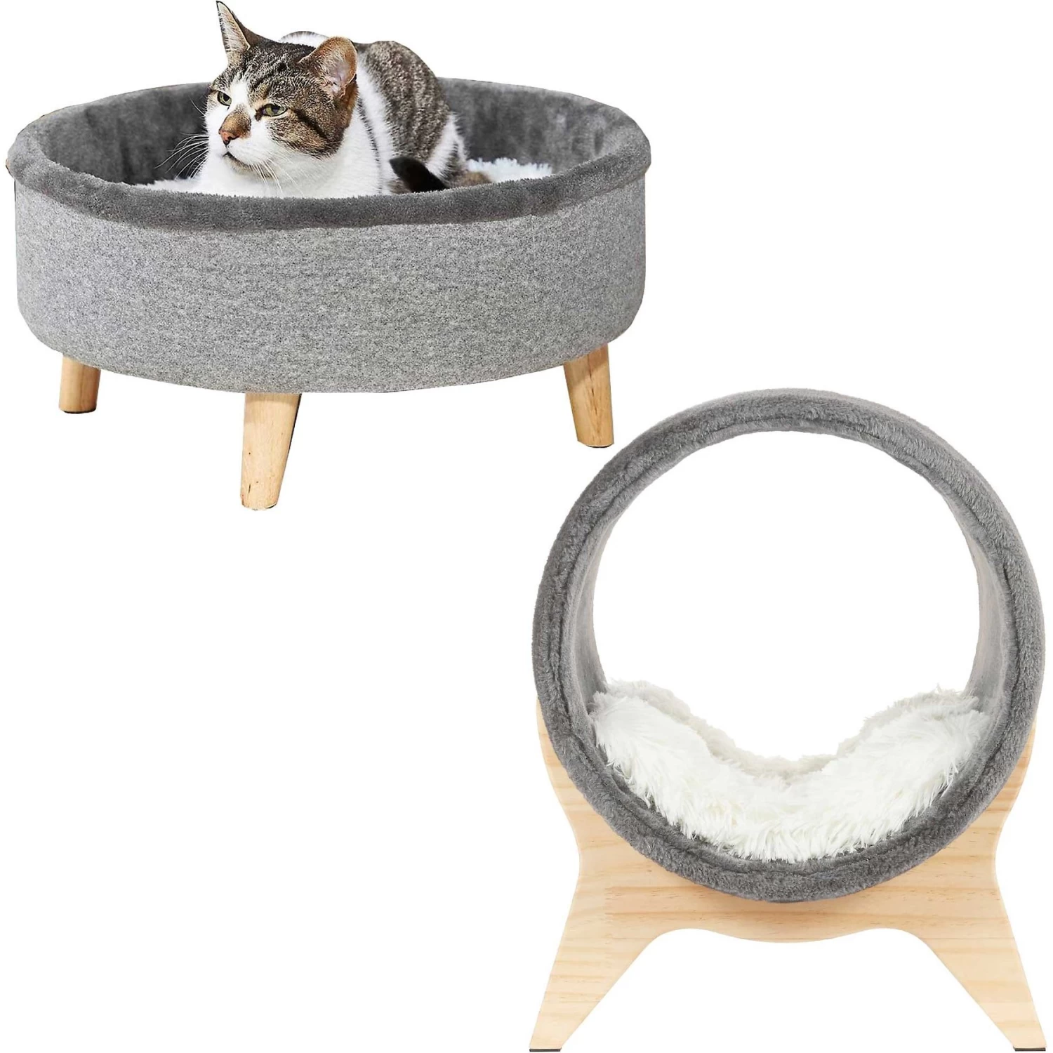 Frisco Modern Round Elevated Cat Bed & Frisco Modern Tunnel Elevated Cat Bed 3 Frisco Modern Round Elevated Cat Bed & Frisco Modern Tunnel Elevated Cat Bed