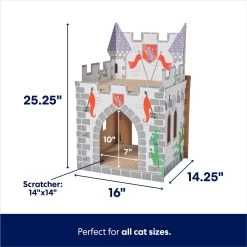 Frisco Castle Cardboard Cat House, 2-Story -Pet Cat Supplies Shop 308822 PT1. AC SS1800 V1689340737