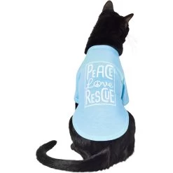 Frisco Peace Love Rescue Dog & Cat T-Shirt -Pet Cat Supplies Shop 315068 PT2. AC SS1800 V1646351611