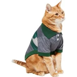 Frisco Green Striped Polo Dog & Cat Shirt 13 Frisco Green Striped Polo Dog & Cat Shirt -Pet Cat Supplies Shop 315091 PT2. AC SS1800 V1646434051
