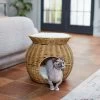 Frisco Round Wicker Cat Condo With Top Perch -Pet Cat Supplies Shop 316646 MAIN. AC SS1800 V1633727580