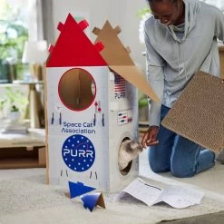 Frisco Spaceship Cardboard Cat House, 2-Story -Pet Cat Supplies Shop 317721 PT3. AC SS1800 V1688677248