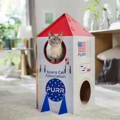 Frisco Spaceship Cardboard Cat House, 2-Story -Pet Cat Supplies Shop 317721 PT4. AC SS1800 V1688677264