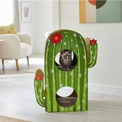 Frisco Cactus Cardboard Cat House, 2-Story -Pet Cat Supplies Shop 317725 PT3. AC SS1800 V1642099098