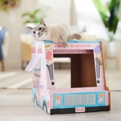 Frisco Ice Cream Truck Cardboard Cat House, 2-Story 10 Frisco Ice Cream Truck Cardboard Cat House, 2-Story -Pet Cat Supplies Shop 317729 PT3. AC SS1800 V1676566491