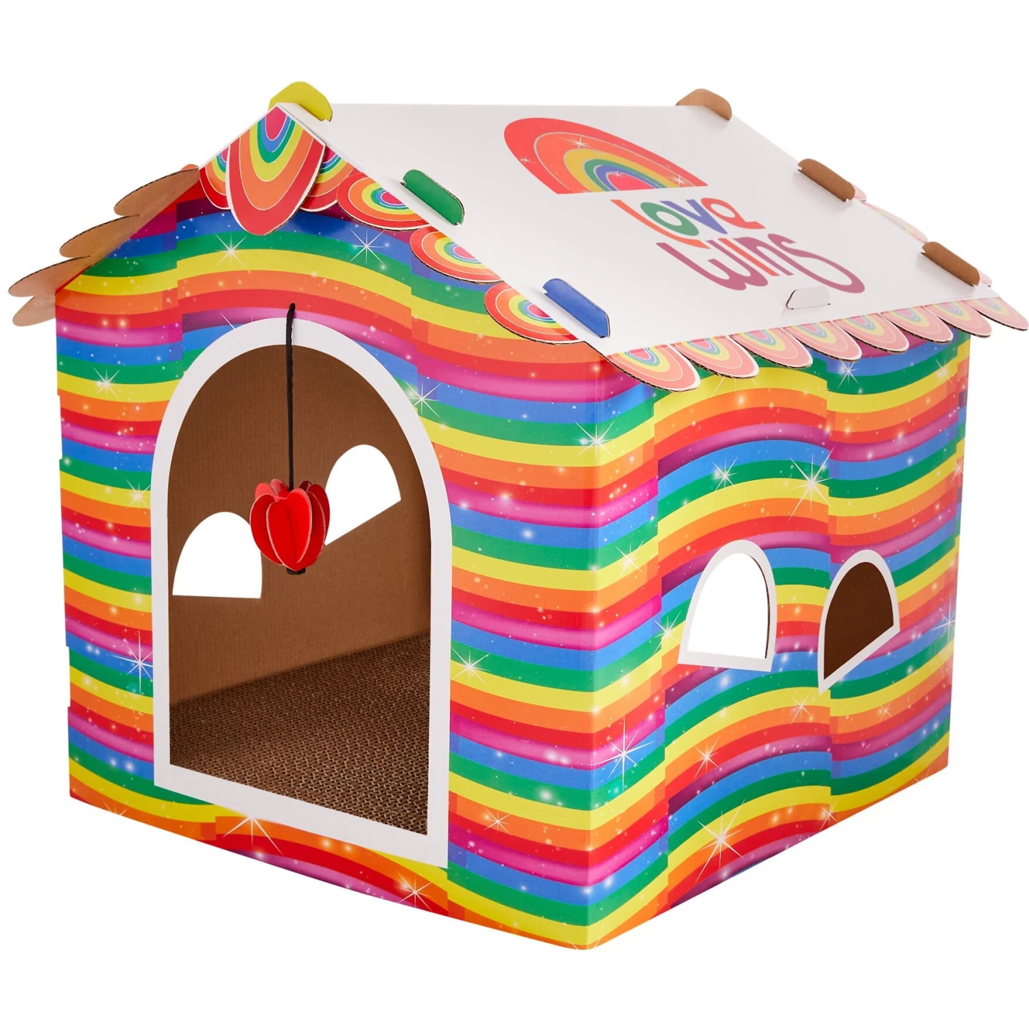 Frisco Pride Love Wins Cardboard Cat House 3 Frisco Pride Love Wins Cardboard Cat House