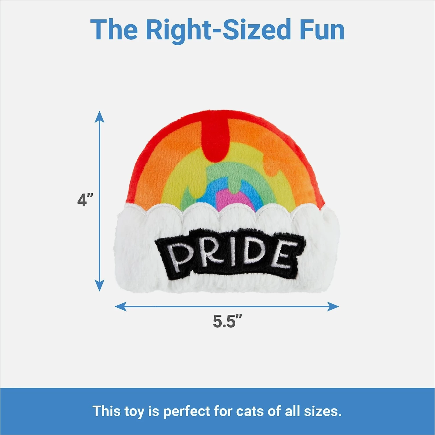 Frisco Pride Rainbow Plush Cat Toy With Silvervine 4 Frisco Pride Rainbow Plush Cat Toy With Silvervine - Image 2