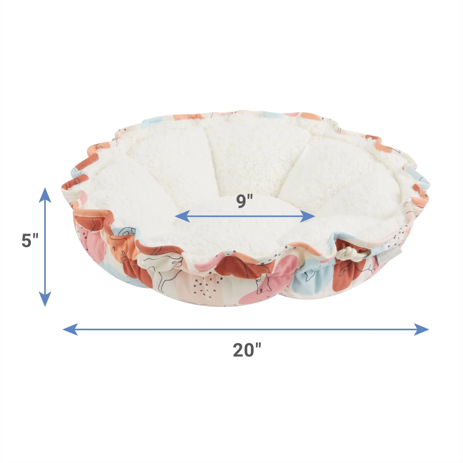 Frisco Calico Cat Design Adjustable Cat Bolster Bed 3 Frisco Calico Cat Design Adjustable Cat Bolster Bed - Image 2