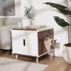 Frisco Mid-Century Modern Side Table Cat Litter Box Cover -Pet Cat Supplies Shop 334645 MAIN. AC SS1800 V1657656875