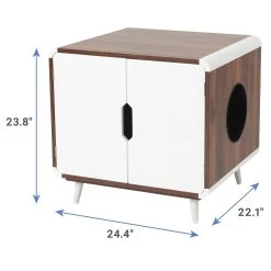 Frisco Mid-Century Modern Side Table Cat Litter Box Cover -Pet Cat Supplies Shop 334645 PT2. AC SS1800 V1653488914