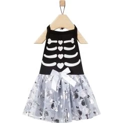 Frisco Silver Metallic Skull Dog & Cat Dress -Pet Cat Supplies Shop 335154 PT4. AC SS1800 V1658343223