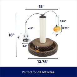 Frisco Halloween Pumpkin And Ghost Interactive Scratcher Cat Toy With Catnip -Pet Cat Supplies Shop 344074 PT1. AC SS1800 V1689878476