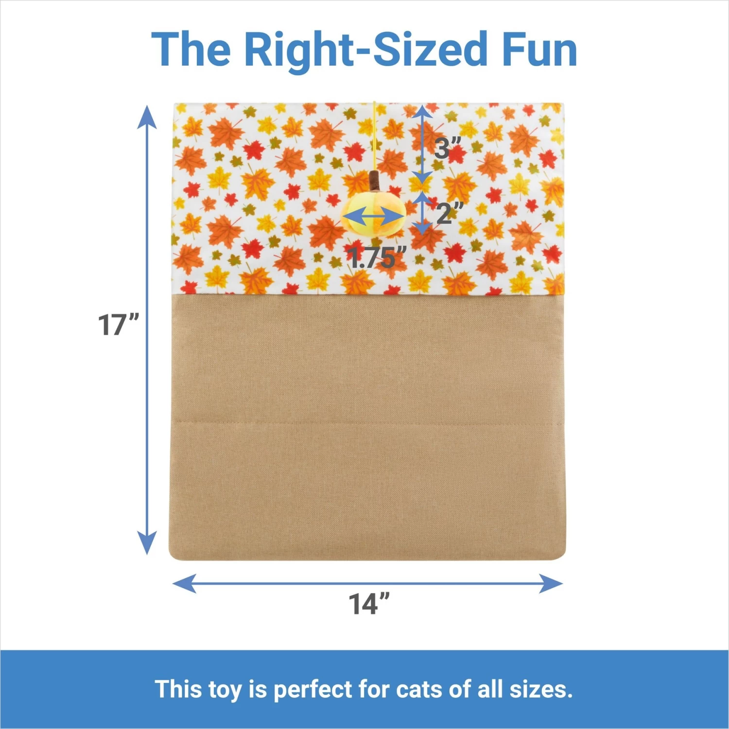 Frisco Fall Leaf Cat Sack Cat Toy With Catnip 4 Frisco Fall Leaf Cat Sack Cat Toy With Catnip - Image 2