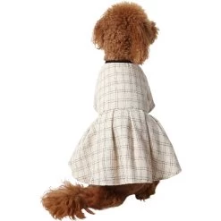 Frisco Tweed Weave Ruffle Skirt Dog & Cat Dress -Pet Cat Supplies Shop 353649 PT2. AC SS1800 V1659008241