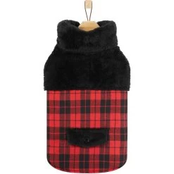 Frisco Mediumweight Plaid Faux Fur Dog & Cat Jacket -Pet Cat Supplies Shop 353847 PT4. AC SS1800 V1661206460