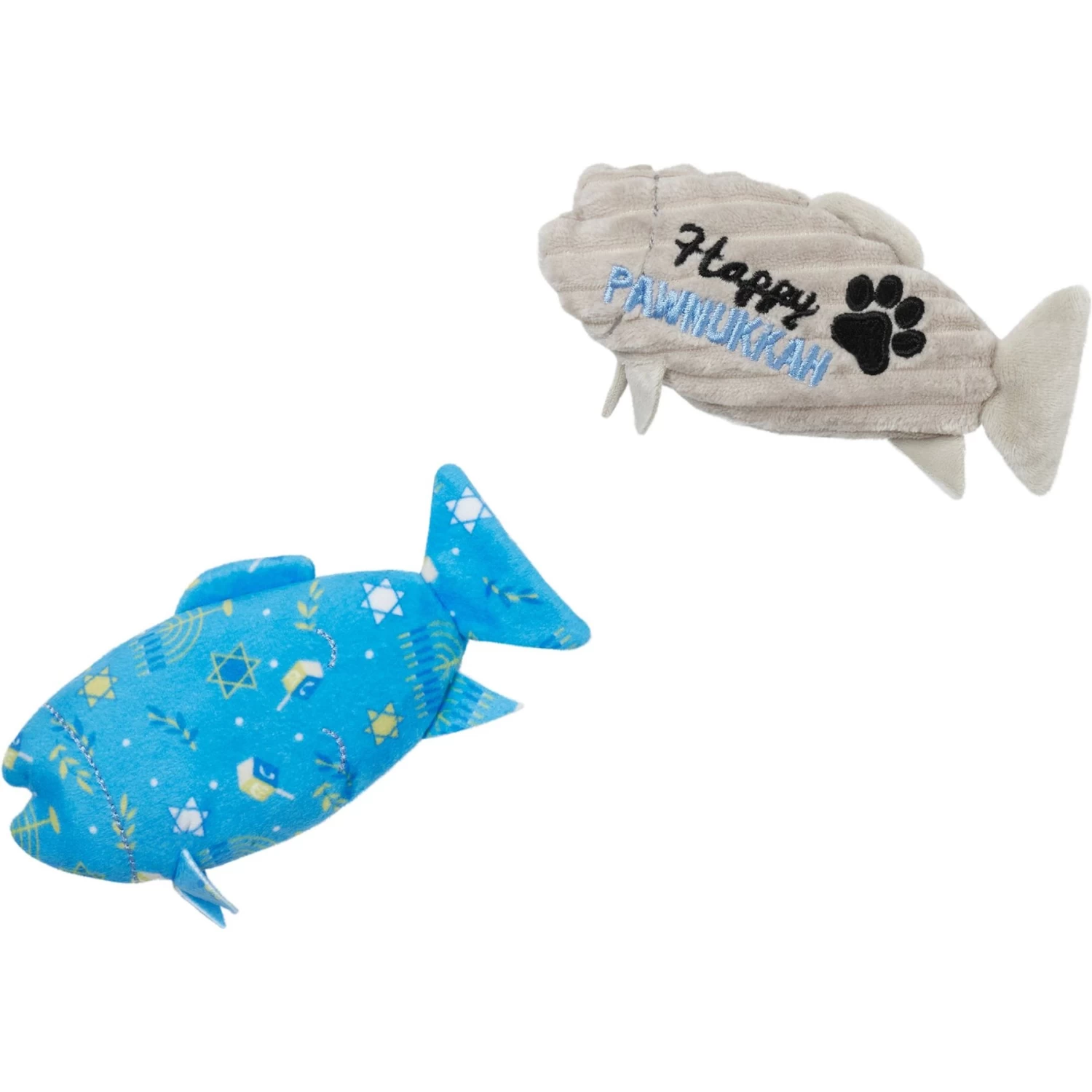 Frisco Hanukkah "Happy Pawnukkah" Fish Plush Cat Toy With Catnip, 2 Count 3 Frisco Hanukkah "Happy Pawnukkah" Fish Plush Cat Toy With Catnip, 2 Count