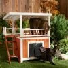 Frisco Outdoor Wooden Cat House With Balcony & Step Ladder -Pet Cat Supplies Shop 361012 MAIN. AC SS1800 V1659972526