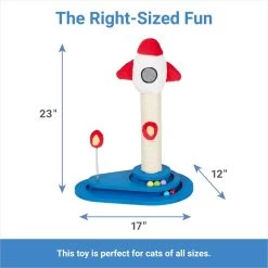 Frisco Rocket Ship 23" Sisal Cat Scratching Post With Play Base -Pet Cat Supplies Shop 371365 PT1. AC SS1800 V1664553661