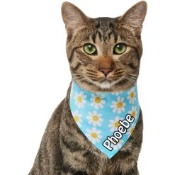 Frisco Personalized Blue Daisy Bandana -Pet Cat Supplies Shop 555206 PT6. AC SS1800 V1669839922