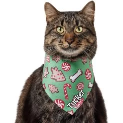 Frisco Gingerbread Treats Personalized Dog & Cat Bandana -Pet Cat Supplies Shop 564502 PT7. AC SS1800 V1660251028
