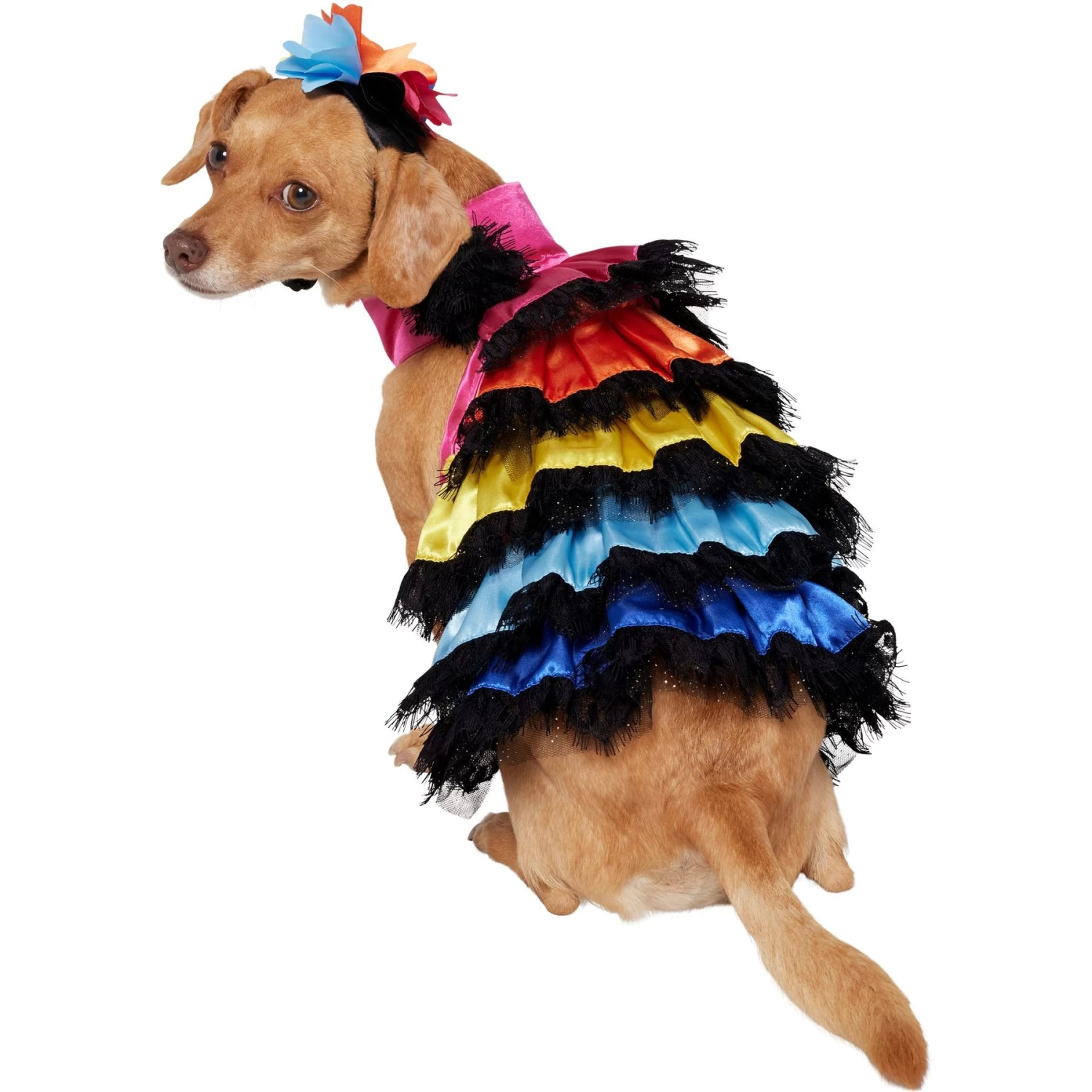 Frisco Ruffle Party Dog & Cat Dress + Headpiece 6 Frisco Ruffle Party Dog & Cat Dress + Headpiece - Image 4