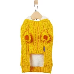 Frisco Sherpa Lined Chunky Cable Knit Dog & Cat Hooded Sweater -Pet Cat Supplies Shop 718374 PT4. AC SS1800 V1693234297