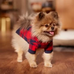 Frisco Fleece Lined Buffalo Plaid Mock Neck Dog & Cat Sweater -Pet Cat Supplies Shop 718470 PT7. AC SS1800 V1692378099