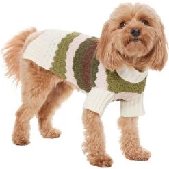 Frisco Bubble Knit Multi Striped Mock Neck Dog & Cat Sweater -Pet Cat Supplies Shop 718854 PT2. AC SS1800 V1703184630