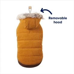 Frisco Heavy Weight Lux Corduroy Insulated Dog & Cat Coat With Fur Trimmed Hood -Pet Cat Supplies Shop 719966 PT3. AC SS1800 V1692978846