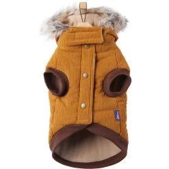 Frisco Heavy Weight Lux Corduroy Insulated Dog & Cat Coat With Fur Trimmed Hood -Pet Cat Supplies Shop 719966 PT4. AC SS1800 V1692978846