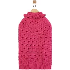 Frisco Ruffle Knit Pointelle Dog & Cat Turtleneck Sweater -Pet Cat Supplies Shop 720646 PT3. AC SS1800 V1693234722