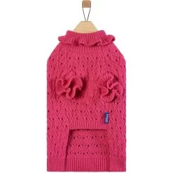 Frisco Ruffle Knit Pointelle Dog & Cat Turtleneck Sweater -Pet Cat Supplies Shop 720646 PT4. AC SS1800 V1693234237
