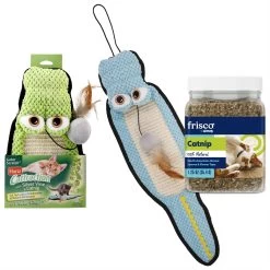 Frisco Natural Catnip & Hartz Cattraction Silver Vine & Catnip Gator Cat Scratcher Toy, Color Varies