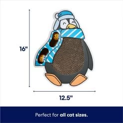 Frisco Holiday Penguin Interactive Maze & Scratch Cardboard Cat Toy With Catnip -Pet Cat Supplies Shop 739766 PT1. AC SS1800 V1694809430