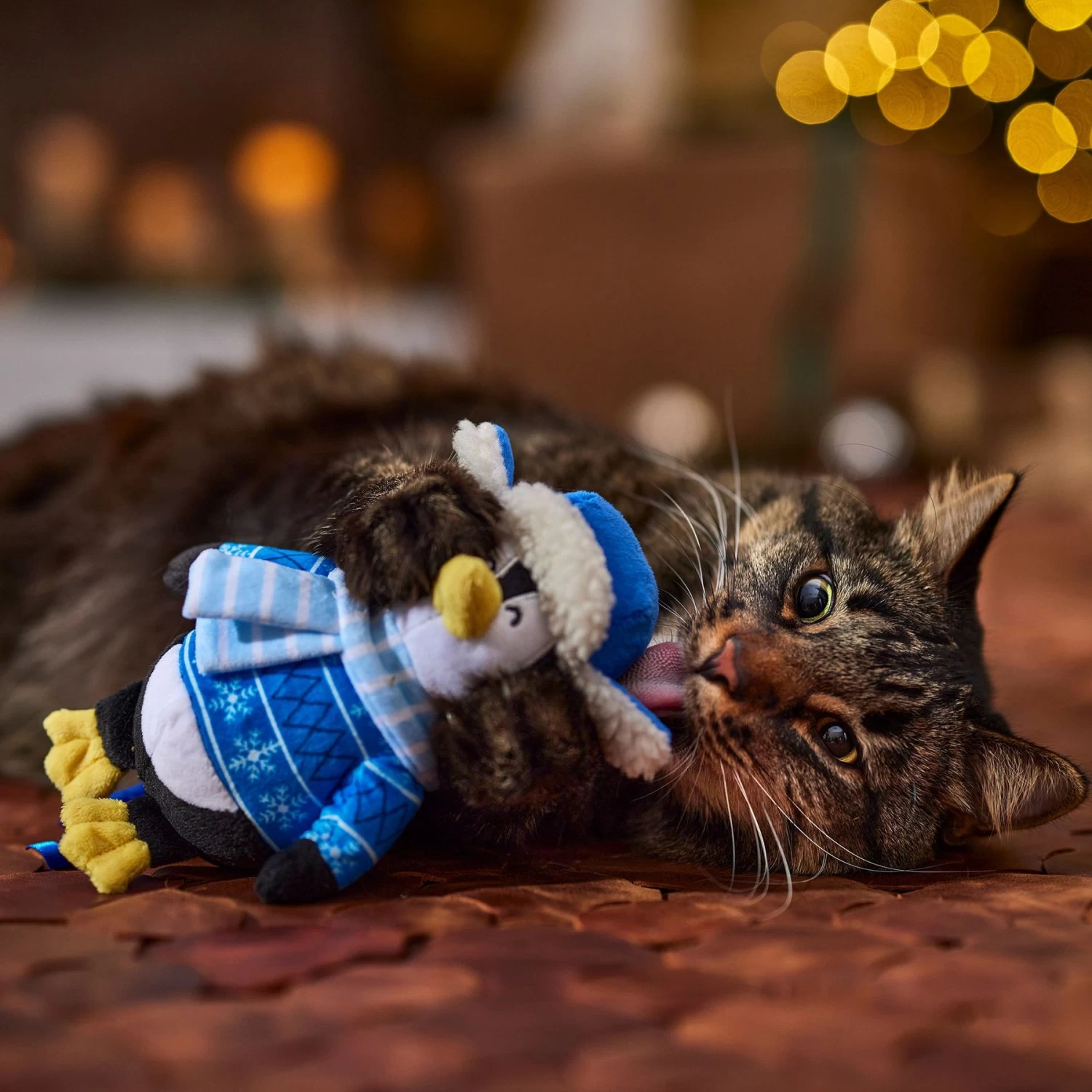 Frisco Holiday Penguin Plush Kicker Cat Toy With Catnip 5 Frisco Holiday Penguin Plush Kicker Cat Toy With Catnip - Image 3