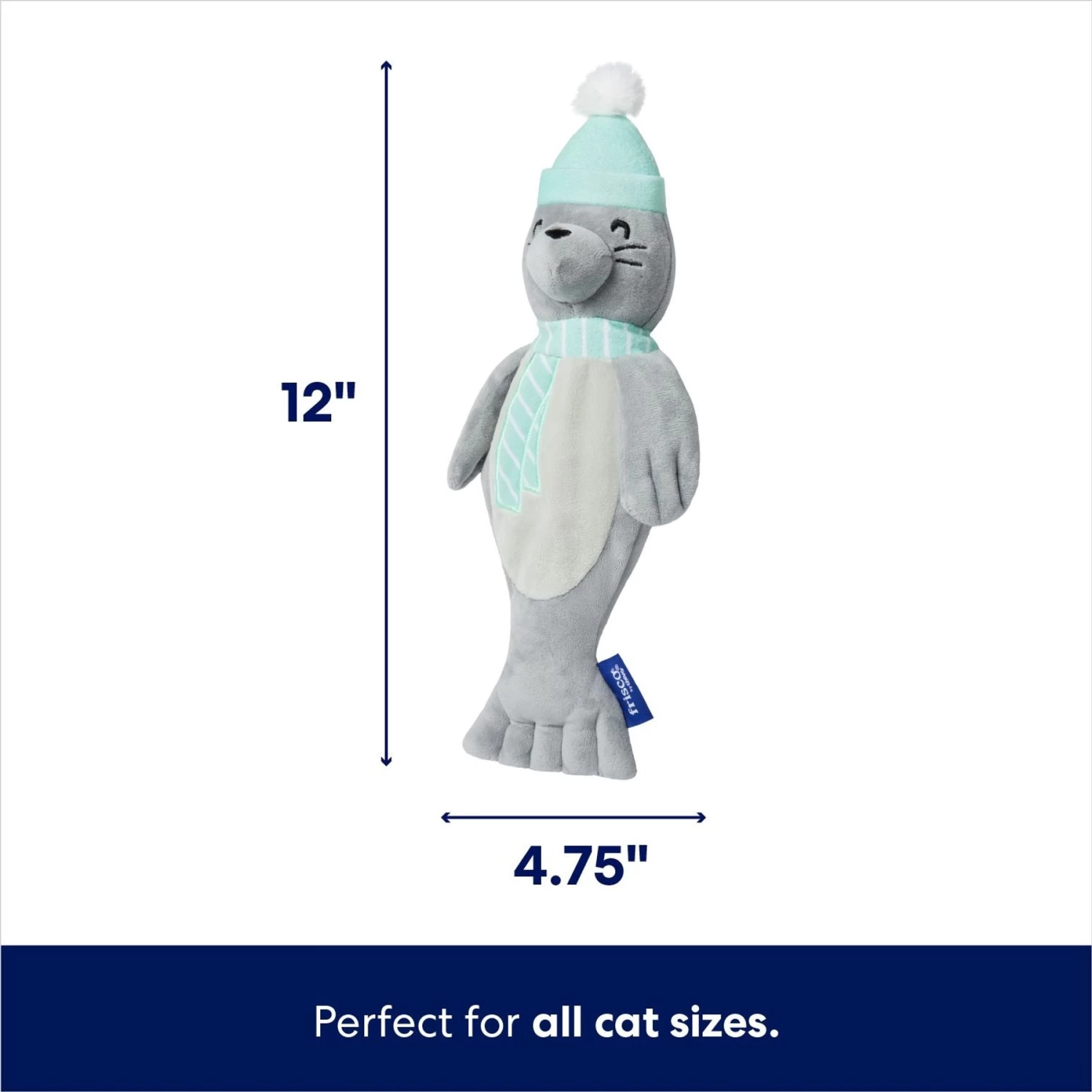 Frisco Holiday Interactive Flopping Seal Electronic Cat Toy With Catnip 4 Frisco Holiday Interactive Flopping Seal Electronic Cat Toy With Catnip - Image 2