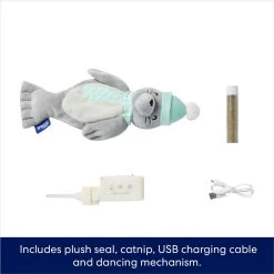 Frisco Holiday Interactive Flopping Seal Electronic Cat Toy With Catnip 10 Frisco Holiday Interactive Flopping Seal Electronic Cat Toy With Catnip -Pet Cat Supplies Shop 740102 PT2. AC SS1800 V1695046543