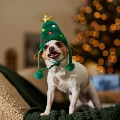 Frisco Christmas Tree Faux Fur Dog & Cat Hat -Pet Cat Supplies Shop 745582 PT5. AC SS1800 V1694793444